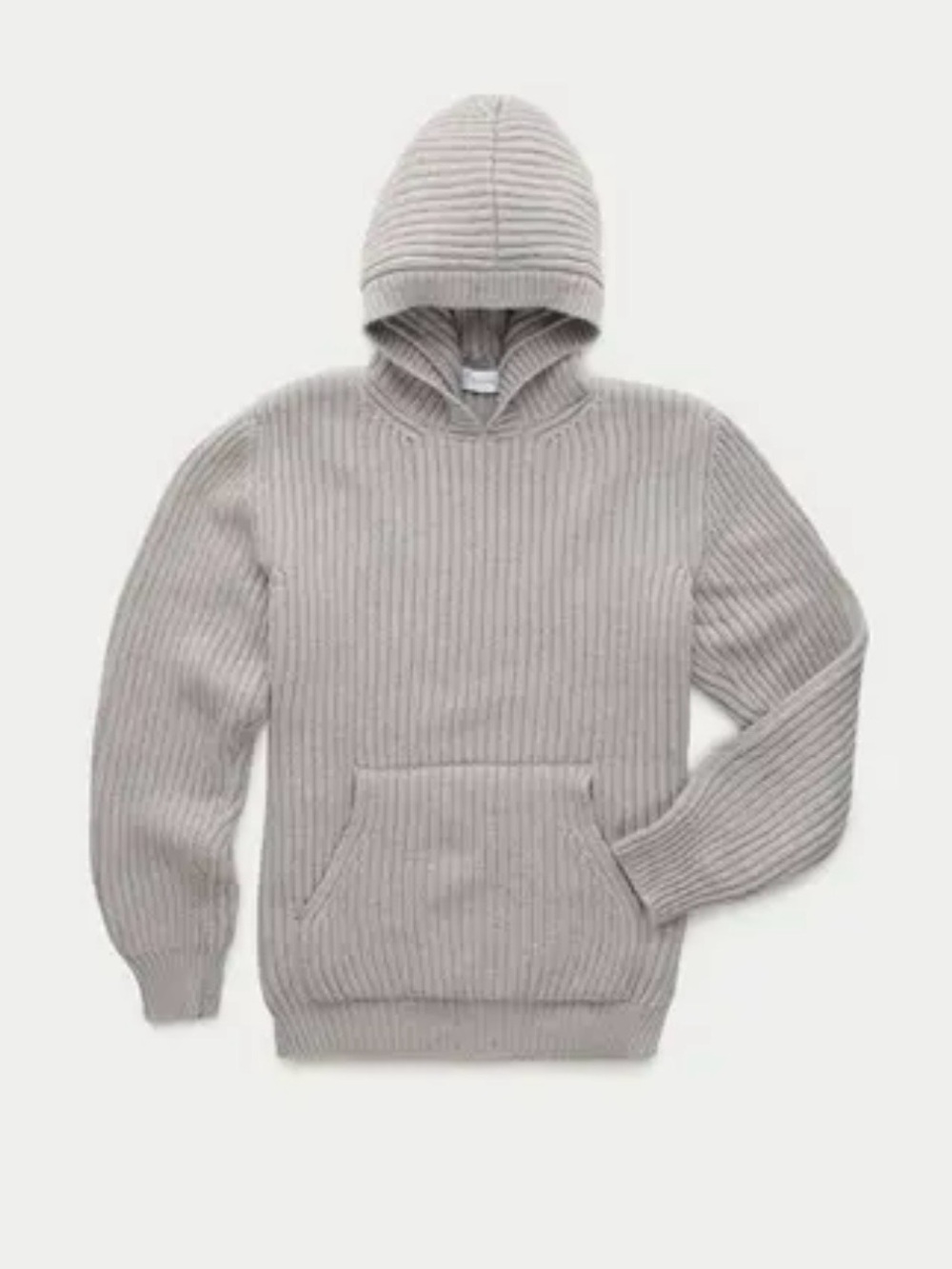 Wolf vs Goat Wool Chunky Pullover Hoodie Sweater Grey